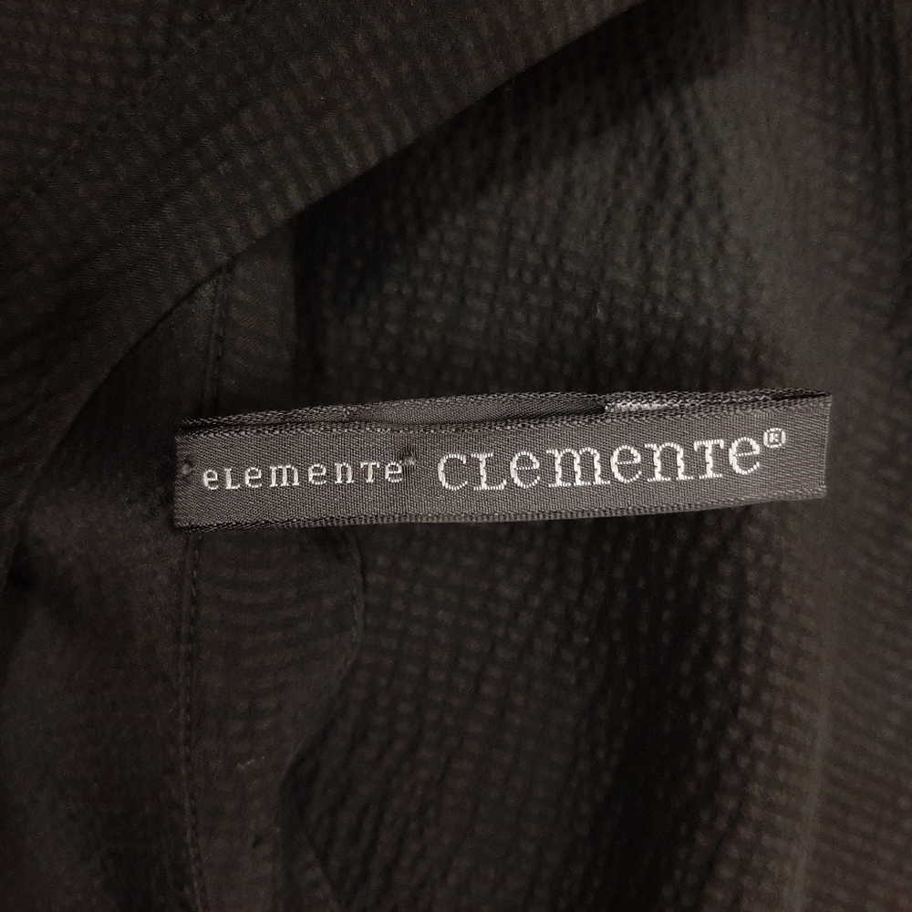 Elemente Clemente Black 100% Silk Shirt. Size 1 UK Size 8. - Picture 8 of 11